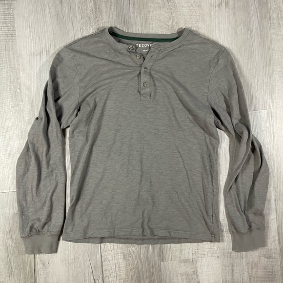 Tecovas Other - Tecovas Henley Long Sleeve Shirt Small Mens Grey Western Rodeo Cowboy Cotton #O